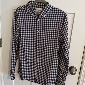 Goodfellow & Co Navy and Pink Plaid Shirt